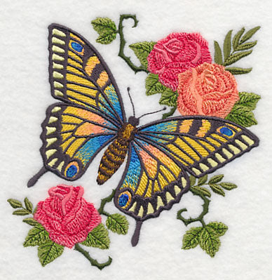 Jane's Butterfly with Roses