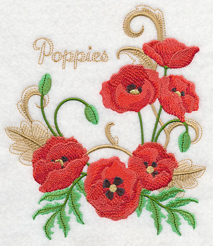Poppies with Flourish