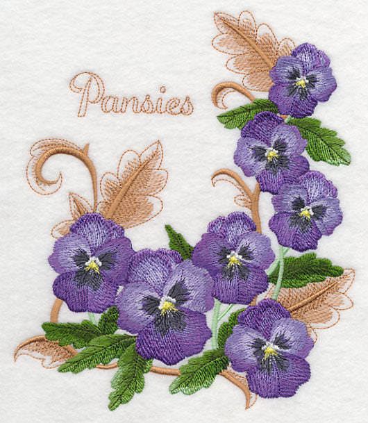 Pansies with Flourish