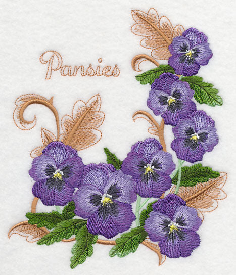 Pansies with Flourish