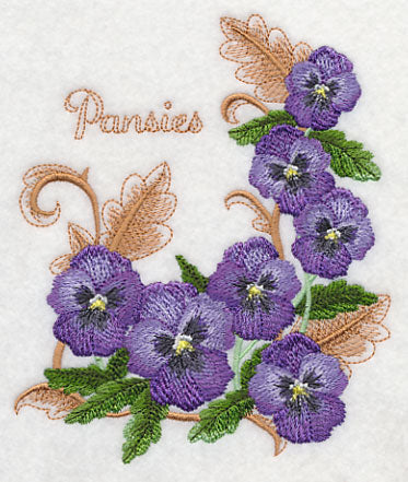 Pansies with Flourish