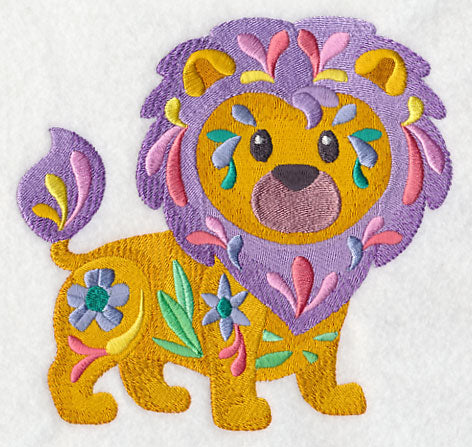 Flower Power Baby Lion