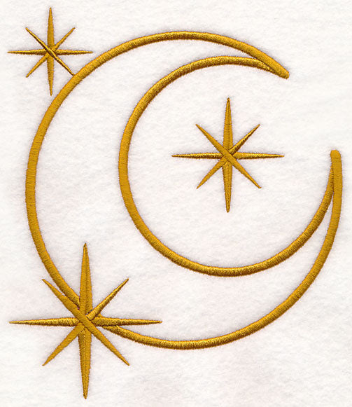 Moon and Stars (Goldwork)