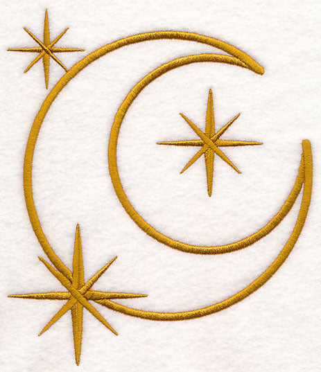 Moon and Stars (Goldwork)