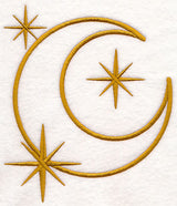 Moon and Stars (Goldwork)