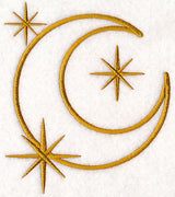 Moon and Stars (Goldwork)