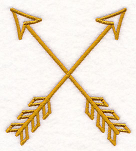 Crossed Arrows (Goldwork)