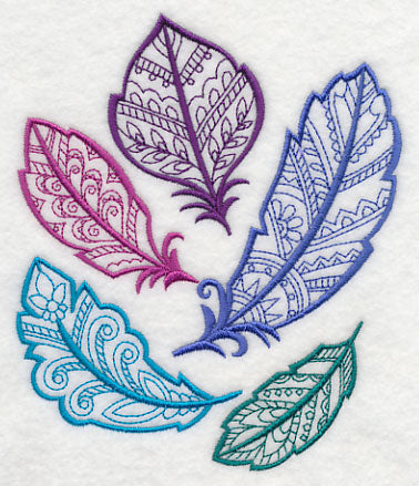 Mehndi Feather Collage