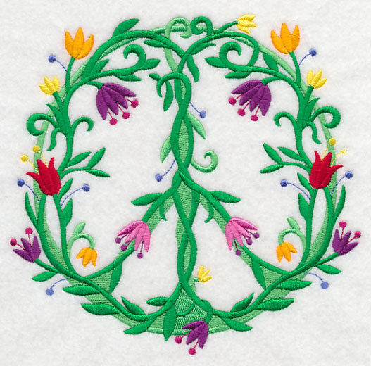 Vines and Blooms Peace Sign