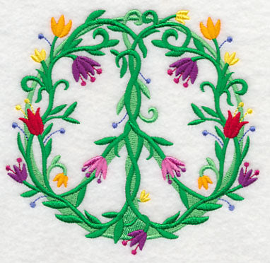 Vines and Blooms Peace Sign