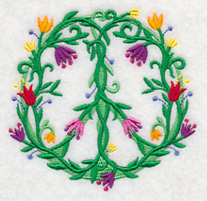 Vines and Blooms Peace Sign