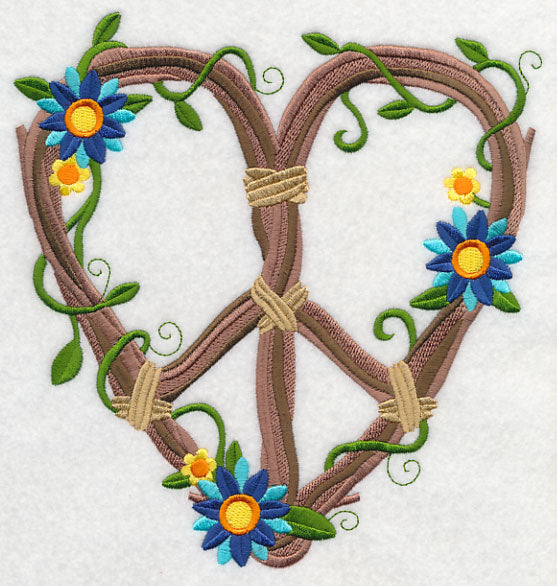 Branches and Daisies Peace Sign