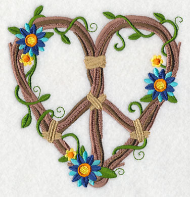 Branches and Daisies Peace Sign
