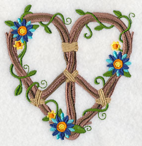 Branches and Daisies Peace Sign