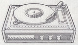 Record Player Etching