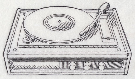 Record Player Etching