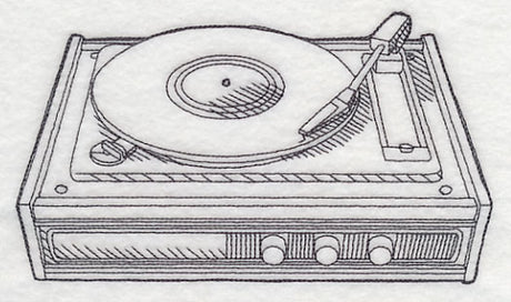 Record Player Etching