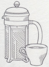 French Press Pot Etching