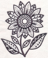 Summer Sunflower (Blackwork)