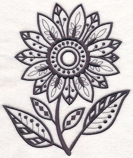 Summer Sunflower (Blackwork)