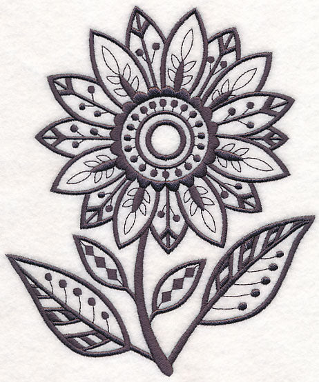 Summer Sunflower (Blackwork)