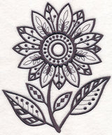 Summer Sunflower (Blackwork)
