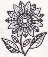 Summer Sunflower (Blackwork)
