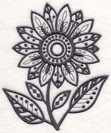 Summer Sunflower (Blackwork)