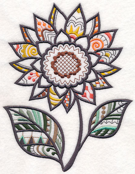 Fun in the Sunflower (Blackwork)