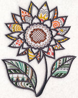 Fun in the Sunflower (Blackwork)