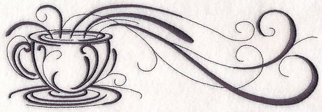 Inky Coffee Cup Border