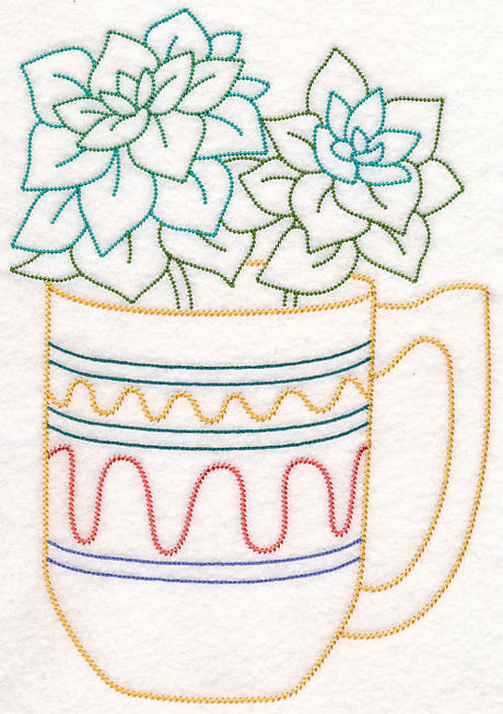 Cup o' Succulent - Aeonium (Vintage)