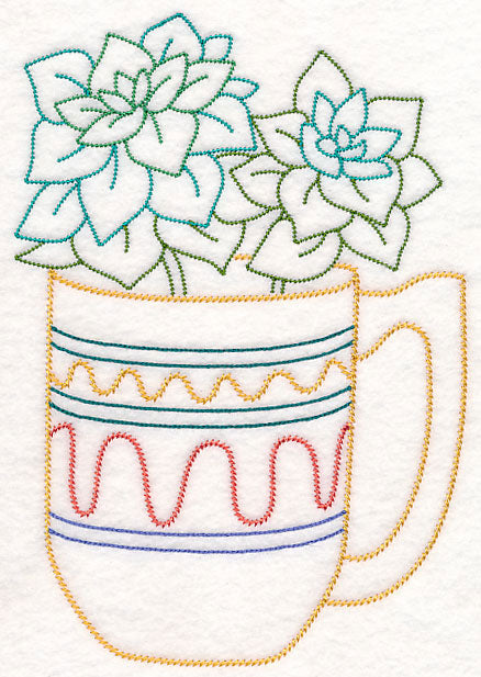 Cup o' Succulent - Aeonium (Vintage)