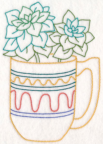 Cup o' Succulent - Aeonium (Vintage)