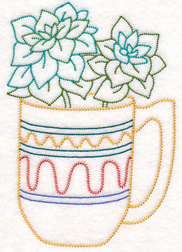 Cup o' Succulent - Aeonium (Vintage)