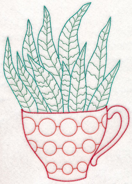 Cup o' Succulent - Zebra Hawthoria (Vintage)