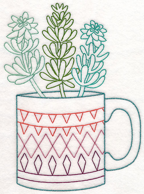 Cup o' Succulent - Sedum (Vintage)