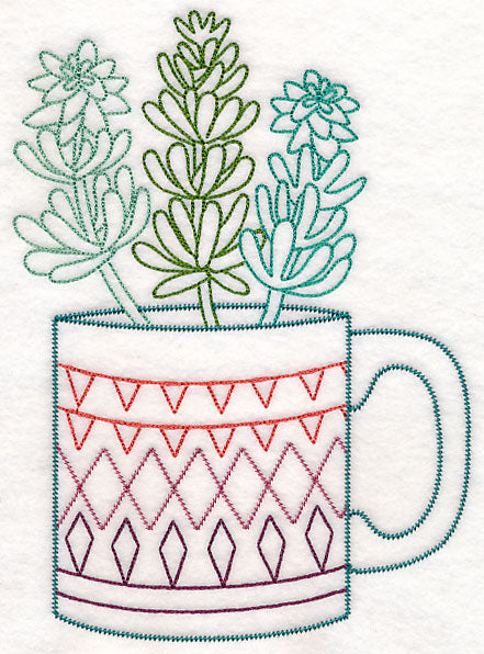 Cup o' Succulent - Sedum (Vintage)