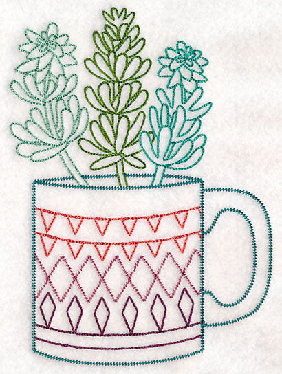 Cup o' Succulent - Sedum (Vintage)