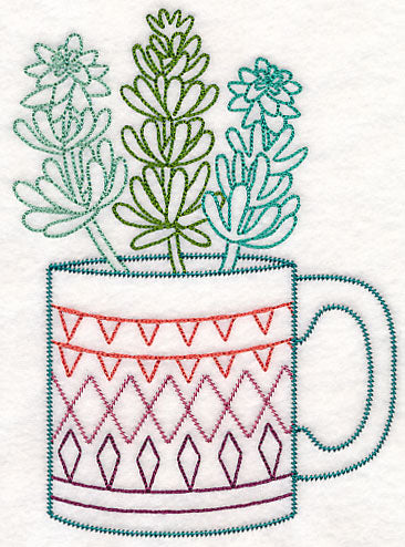 Cup o' Succulent - Sedum (Vintage)