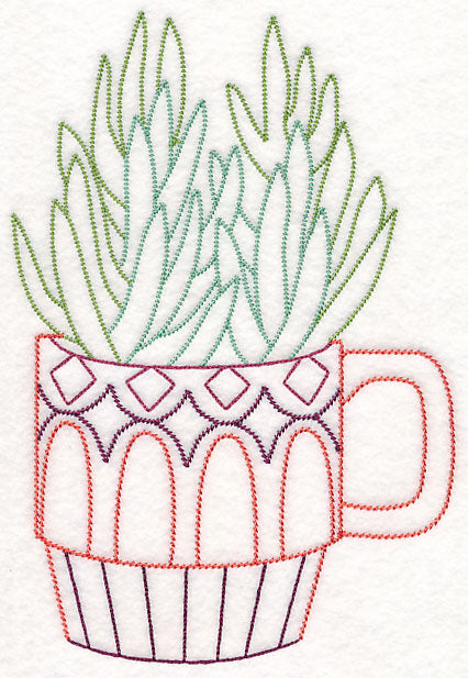 Cup o' Succulent - Senecio (Vintage)