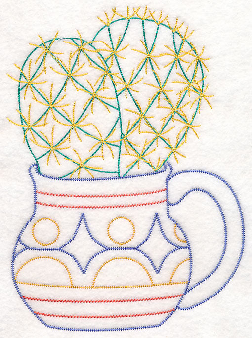 Cup o' Succulent - Pin Cushion (Vintage)