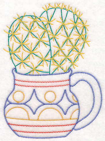 Cup o' Succulent - Pin Cushion (Vintage)