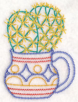 Cup o' Succulent - Pin Cushion (Vintage)