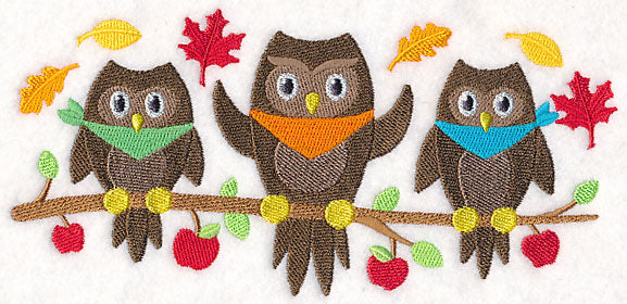 Owl Trio - Autumn