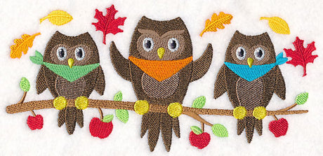 Owl Trio - Autumn
