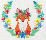 Fox with Floral Laurel