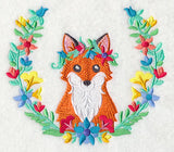 Fox with Floral Laurel