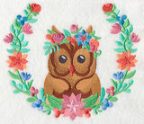 Owl with Floral Laurel