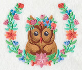 Owl with Floral Laurel